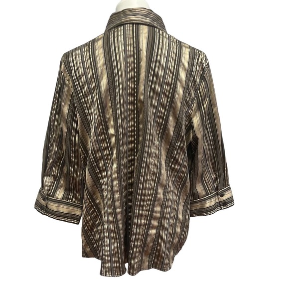 Lot of 2 Apt 9 Womens 1X 3/4 Sleeve PolyCotton Essential Button Down Shirts - Picture 5 of 11